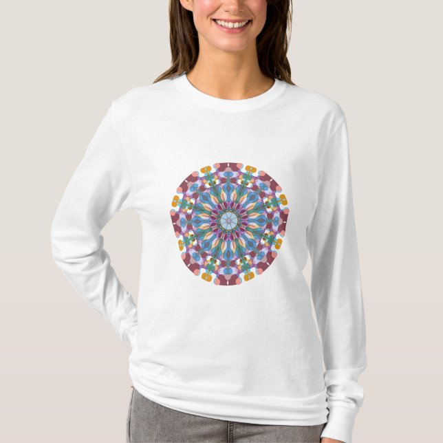 T-shirt Mandala de fleurs (Devant)