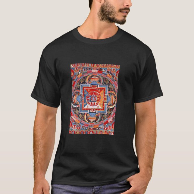 T-shirt Mandala de Jnanadakini Bouddhiste Tibétain Thangka (Devant)