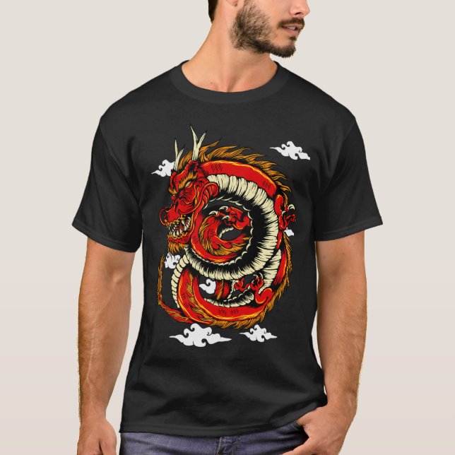 T-shirt Mandala de lion. (Devant)