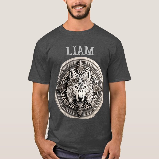 T-shirt Mandala de loup (Devant)
