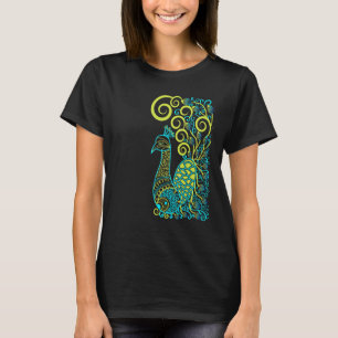 T-shirt Mandala de paon & Yoga