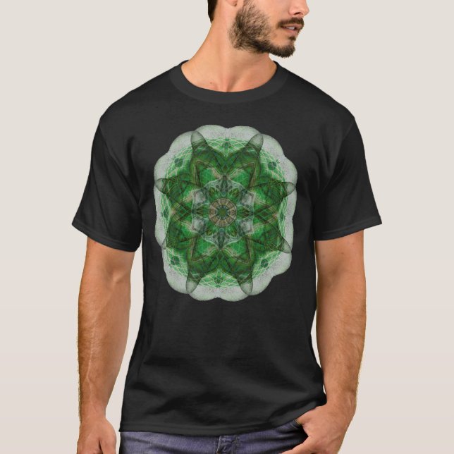 T-shirt Mandala de perception (vert) (Devant)