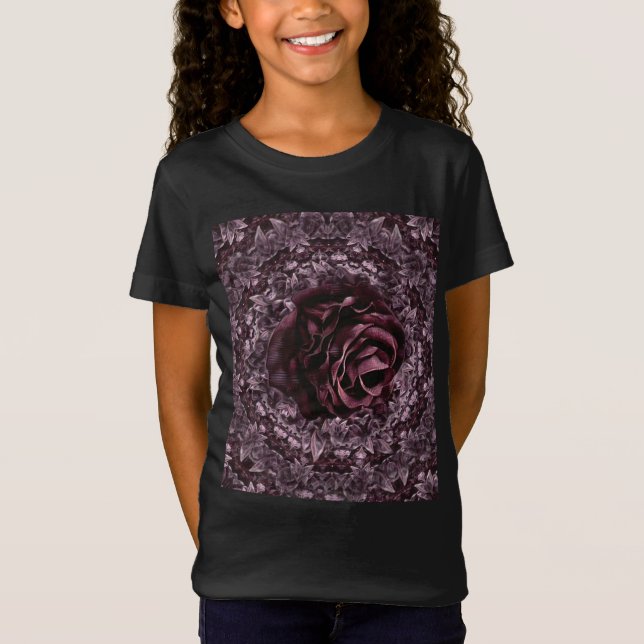 T-Shirt Mandala de rose  (Devant)