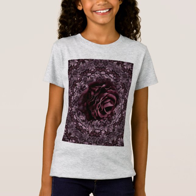 T-Shirt Mandala de rose  (Devant)