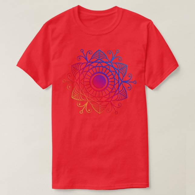 T-shirt Mandala de vie colorée (Design devant)