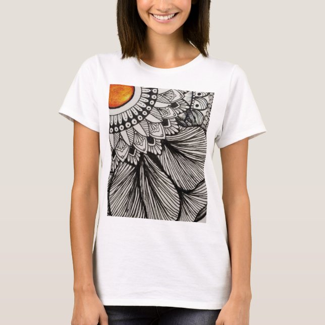 T-shirt Mandala des Tournesols (Devant)