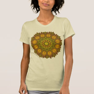 T-shirt Mandala Fleur aux teintes brillantes de Jaune