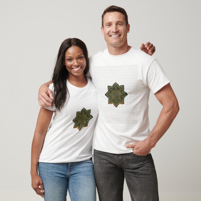 T-shirt Mandala Flower Art. Vert or Zen Décor (Unisexe)