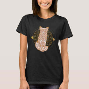 T-shirt Mandala Fox Sacred Motif géométrique