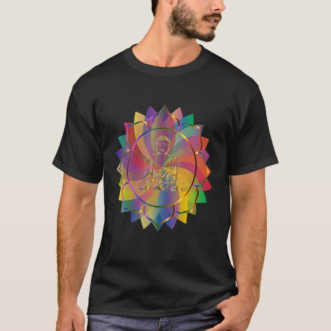 T-shirt Mandala Géométrie Sacrée Prana Yoga Mantra Om (Devant)