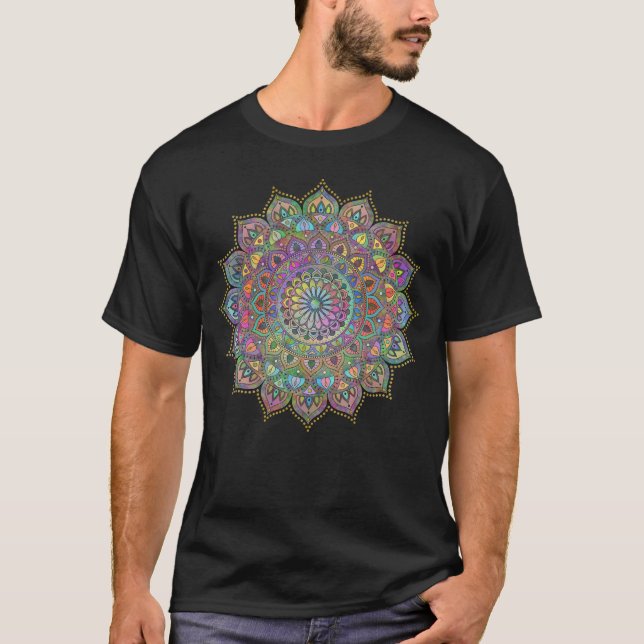 T-shirt Mandala Inde Style 1 (Devant)