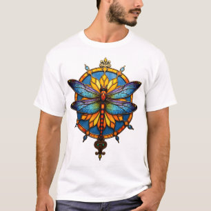 T-shirt Mandala Libellule Lumineuse Géométrie Sacrée Spiri