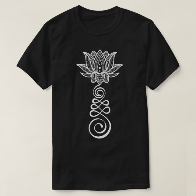 T-shirt Mandala Lotus Unalome Yoga Méditation Conscience (Design devant)