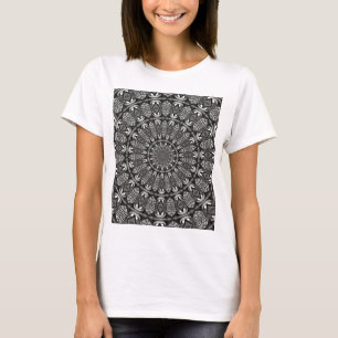 T-shirt Mandala monochrome