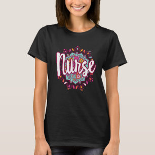 T-shirt Mandala Nurse Day Appreciation Week Infirmières Fe