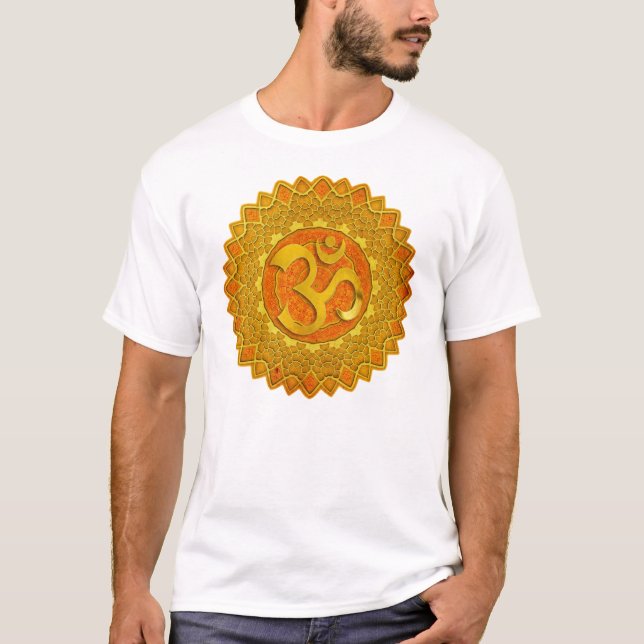T-shirt MANDALA OM - orange (Devant)