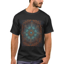 Mandala orange bleu