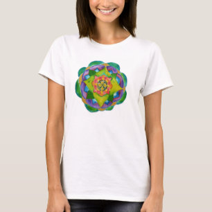 T-shirt Mandala Peinture féminine de vêtements américains
