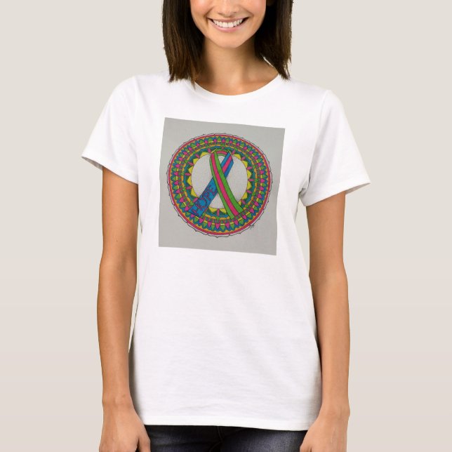 T-shirt Mandala pour le cancer du sein métastatique (Devant)