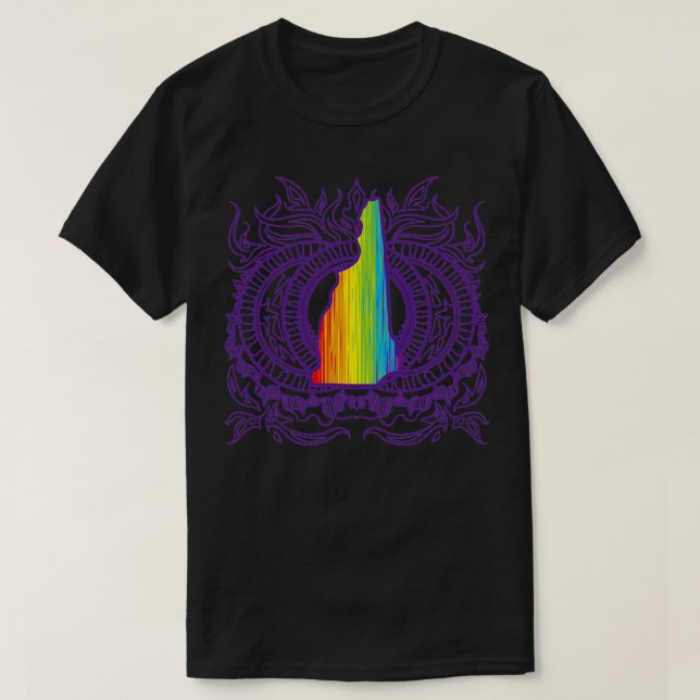 T-shirt Mandala Pride du New Hampshire (Design devant)