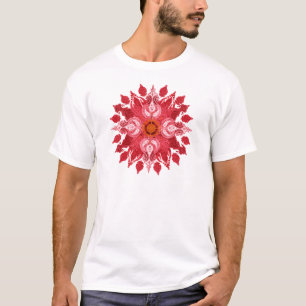 T-shirt Mandala rouge du soleil de Paisley