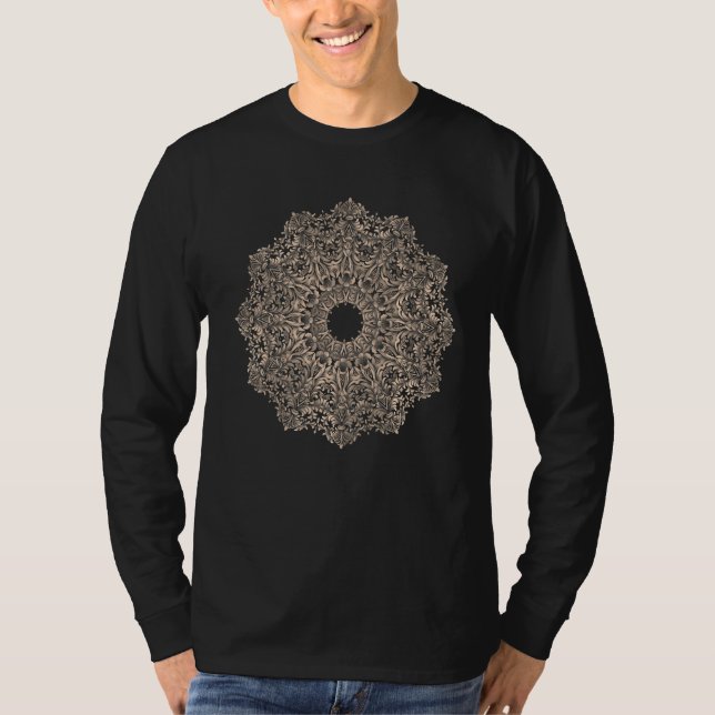 T-shirt Mandala Sacré Géométrie Fractale Bonne Vibe 6 (Devant)