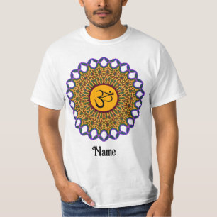T-shirt Mandala Yoga Om Peacock spirituel Customisé