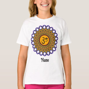 T-shirt Mandala Yoga Om Peacock spirituel Customisé