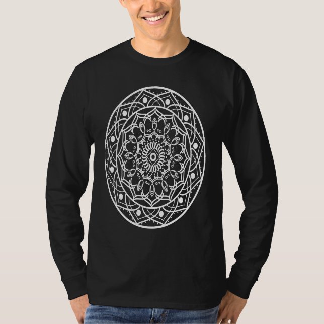 T-shirt Mandalas de géométrie sacrée mignons graphiques sp (Devant)