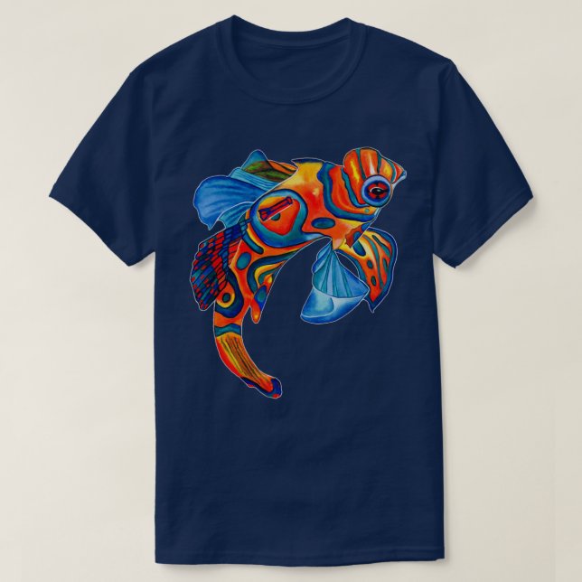 T-shirt Mandarin poisson Mandarin dragonet original waterc (Design devant)