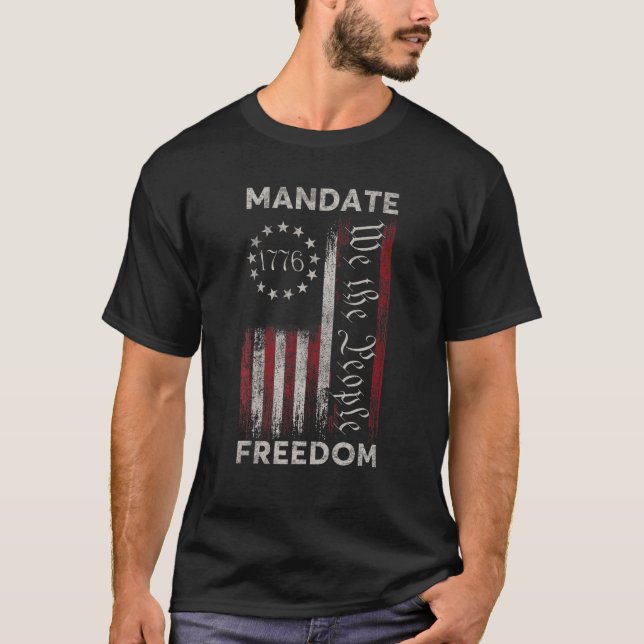T-shirt Mandat Liberté Liberté Médicale Liberté Je Ne Resp (Devant)