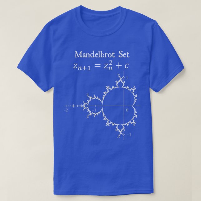 T-shirt Mandelbrot Set Fractal Chaos Theory Math Physics D (Design devant)