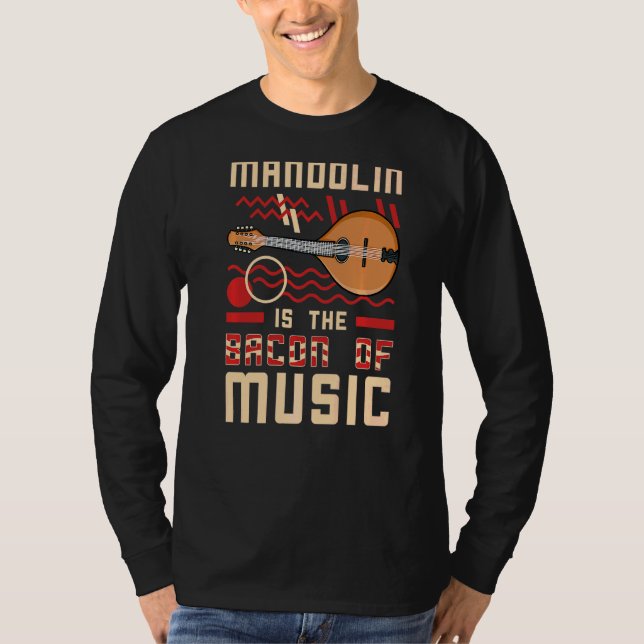 T-shirt Mandolin Instrument Music Player Débutant Leçon (Devant)
