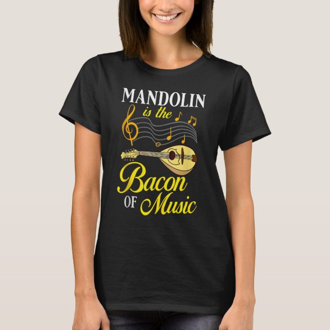 T-shirt Mandolin Instrument Music Player Débutant Leçon T (Devant)