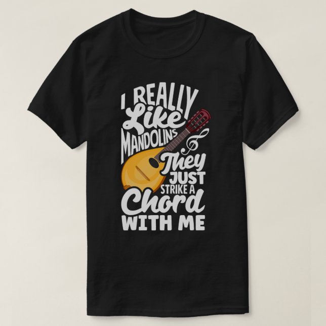 T-shirt Mandolin Lover Mandolinist J'Aime Vraiment Les Man (Design devant)