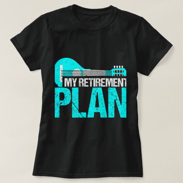T-shirt Mandolin Lover Mon plan de retraite Mandolin Music (Design devant)