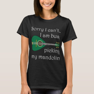 T-shirt Mandolin Lover Picking Bluegrass Music Notes