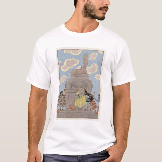 T-shirt Mandoline, illustration pour des "fêtes Galantes" (Devant)