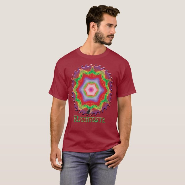 T-shirt Mandril Namaste Kaleidoscope (Devant entier)