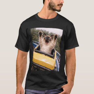 T-shirt Manège de chat drôle Silly Meme Graphique siamois