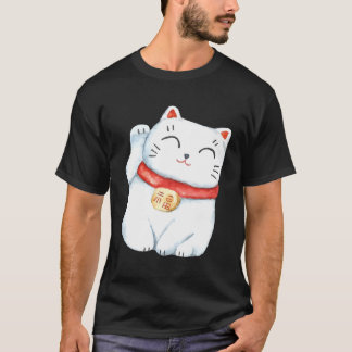 T-shirt Maneki-Neko Chat à agiter Lucky