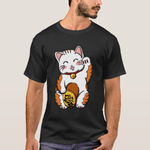 T-shirt Maneki Neko Chat Chinois Lucky Fortune