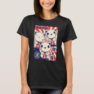 T-shirt Maneki Nekos Chats chanceux Bonne chance Feng Shui