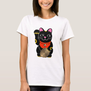 T-shirt Maneki noir Neko
