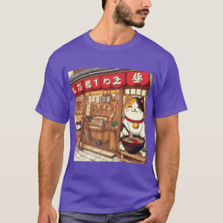 T-shirt Manekineko au magasin de ramen géant