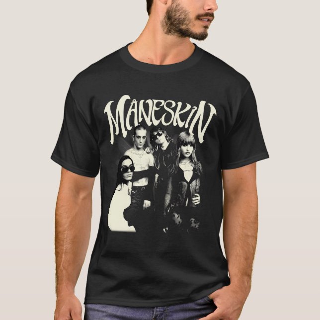 T-shirt Maneskin Band Retro (Devant)