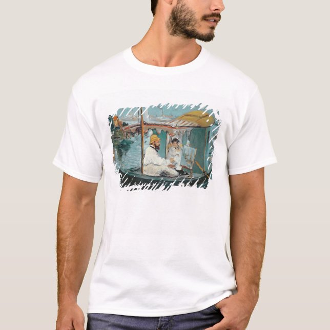 T-shirt Manet | Monet dans son studio de flottement, 1874 (Devant)