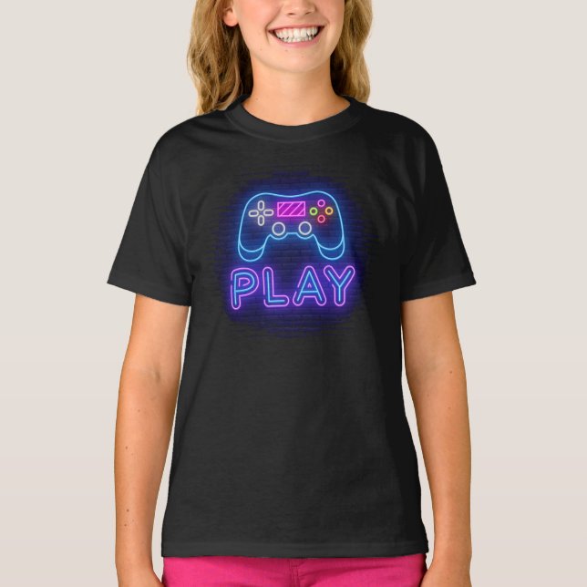 T-shirt Manette de jeu Neon  (Devant)