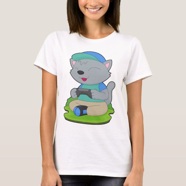 T-shirt Manette de jeu pour chat (Devant)