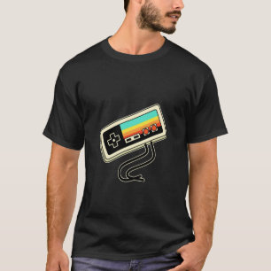 T-shirt Manette de jeu rétro arc-en-ciel vintage 80s 90s G